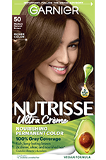 Medium Natural Brown Hair Color Nutrisse Ultra Creme Nourishing permanent color Gray Coverage - Garnier
